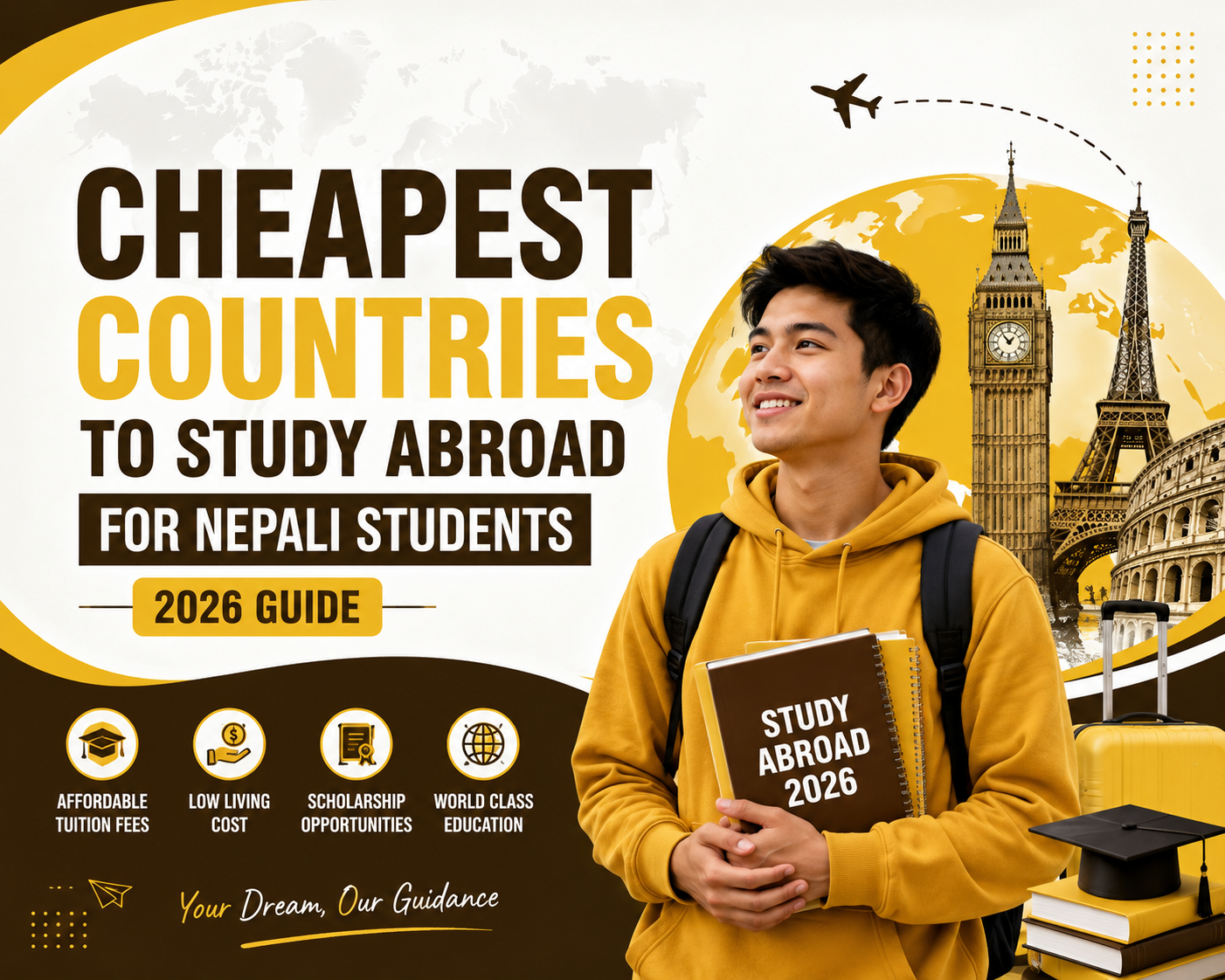 • Cheapest countries to study abroad for Nepali students